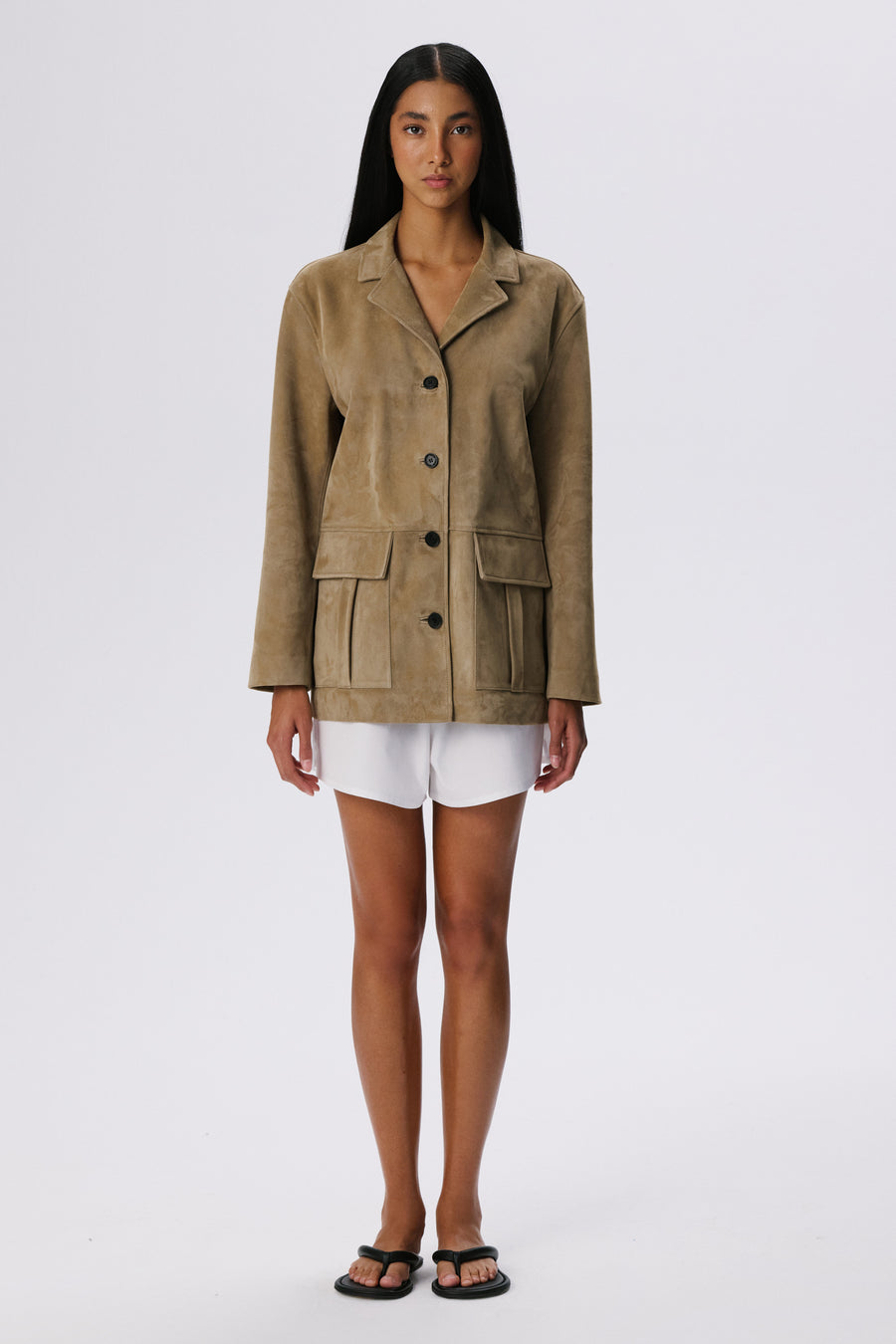 Suede Workwear X Jacket | British Khaki