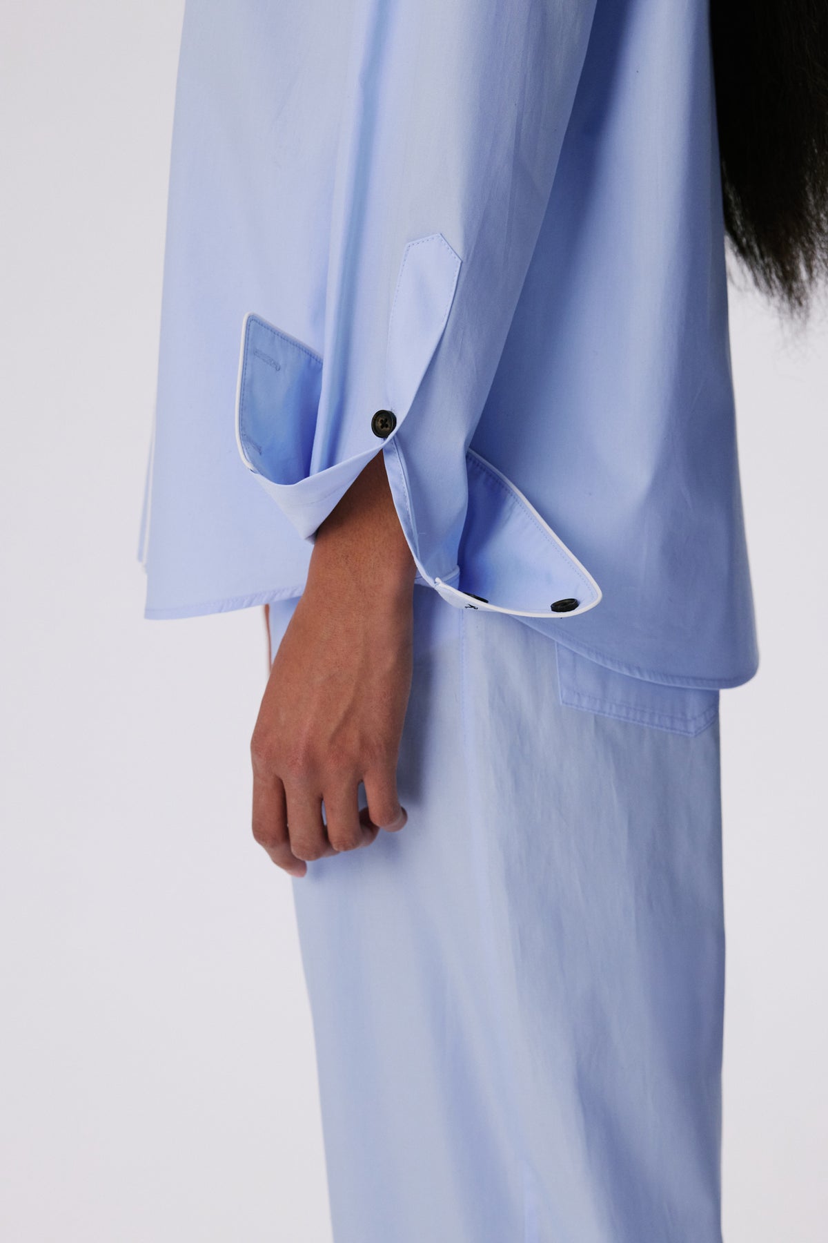 Tailored Shirt | Cotton Poplin – Light Blue