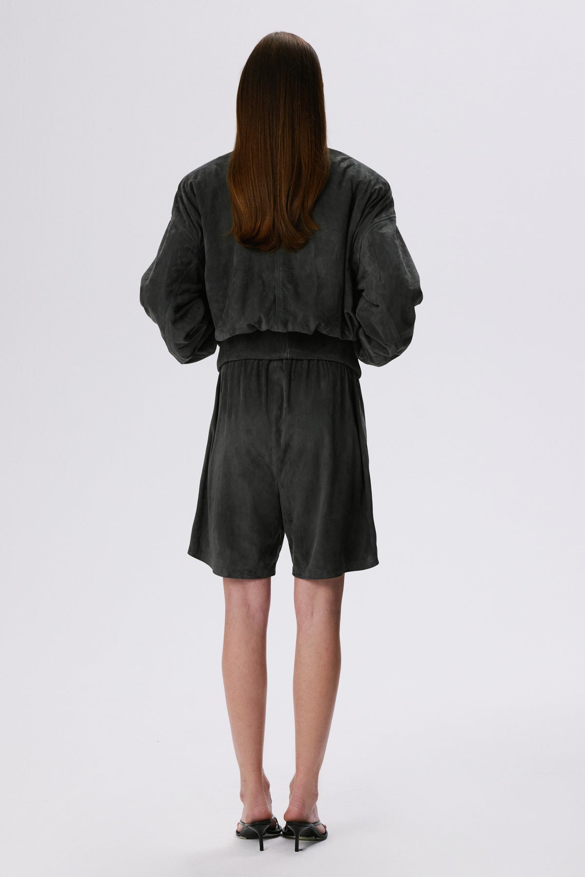 Fluid Bomber Jacket | Metis Suede – Graphite