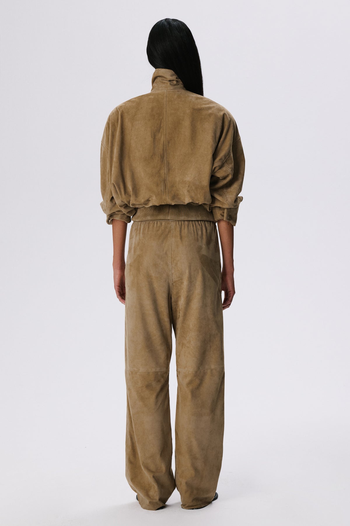Fluid Bomber Jacket | Metis Suede – British Khaki