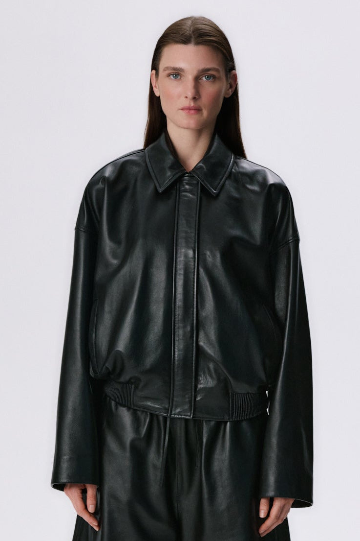 Bomber X Jacket | Leather - Black