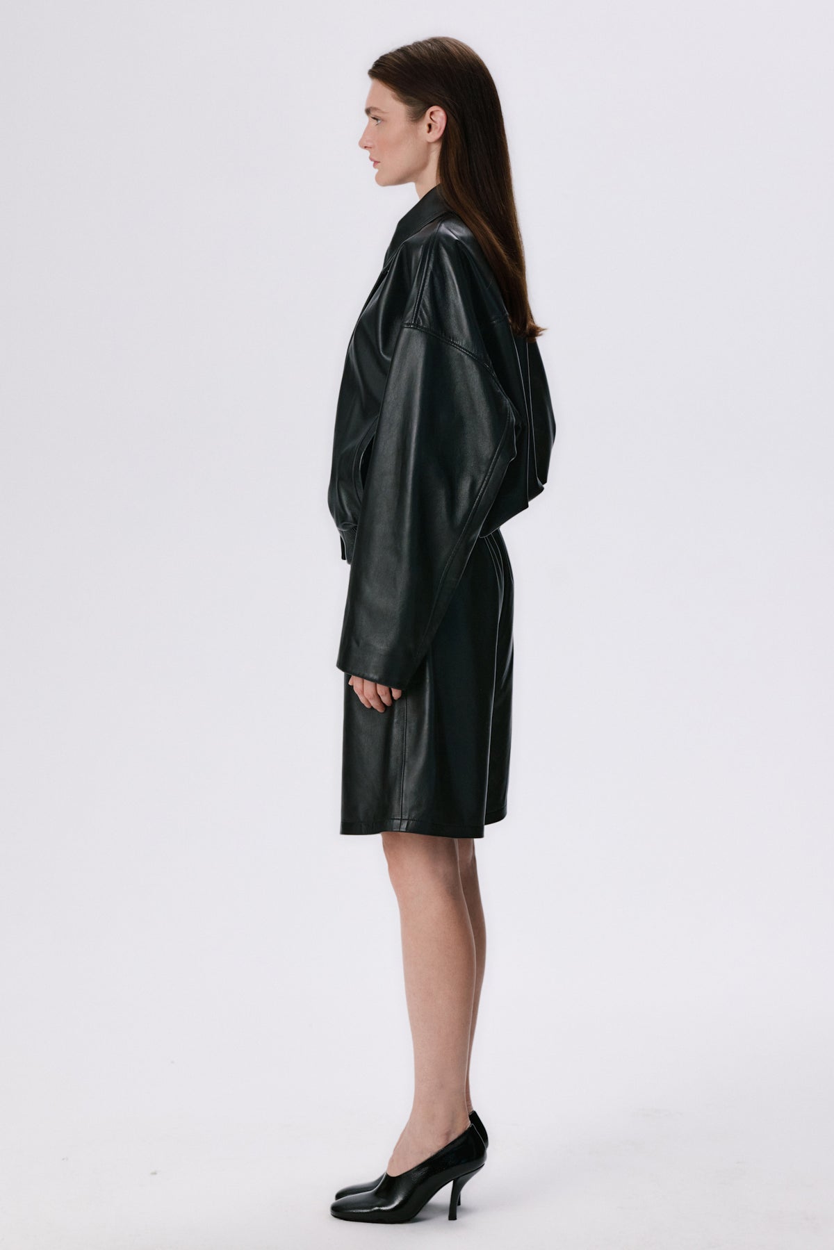 Pull-On Lounge Shorts | Leather – Black