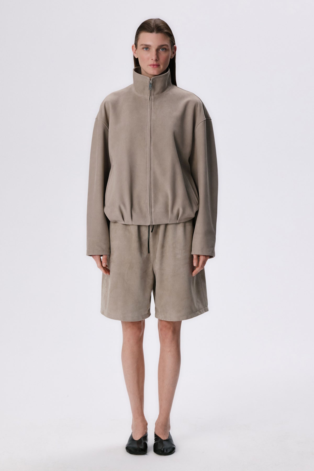 Pull-On Lounge Shorts | Suede – Bamboo Beige