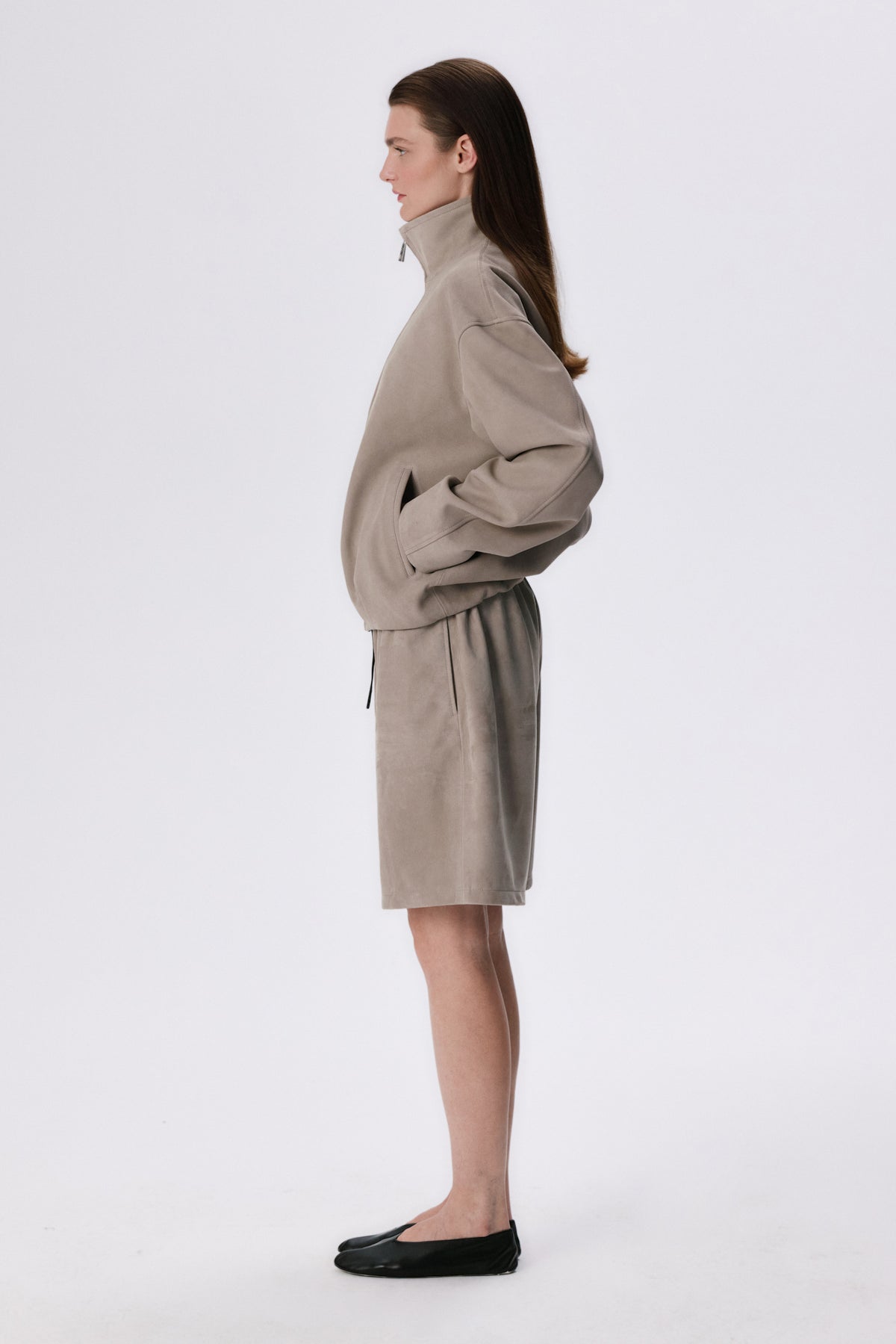 Pull-On Lounge Shorts | Suede – Bamboo Beige