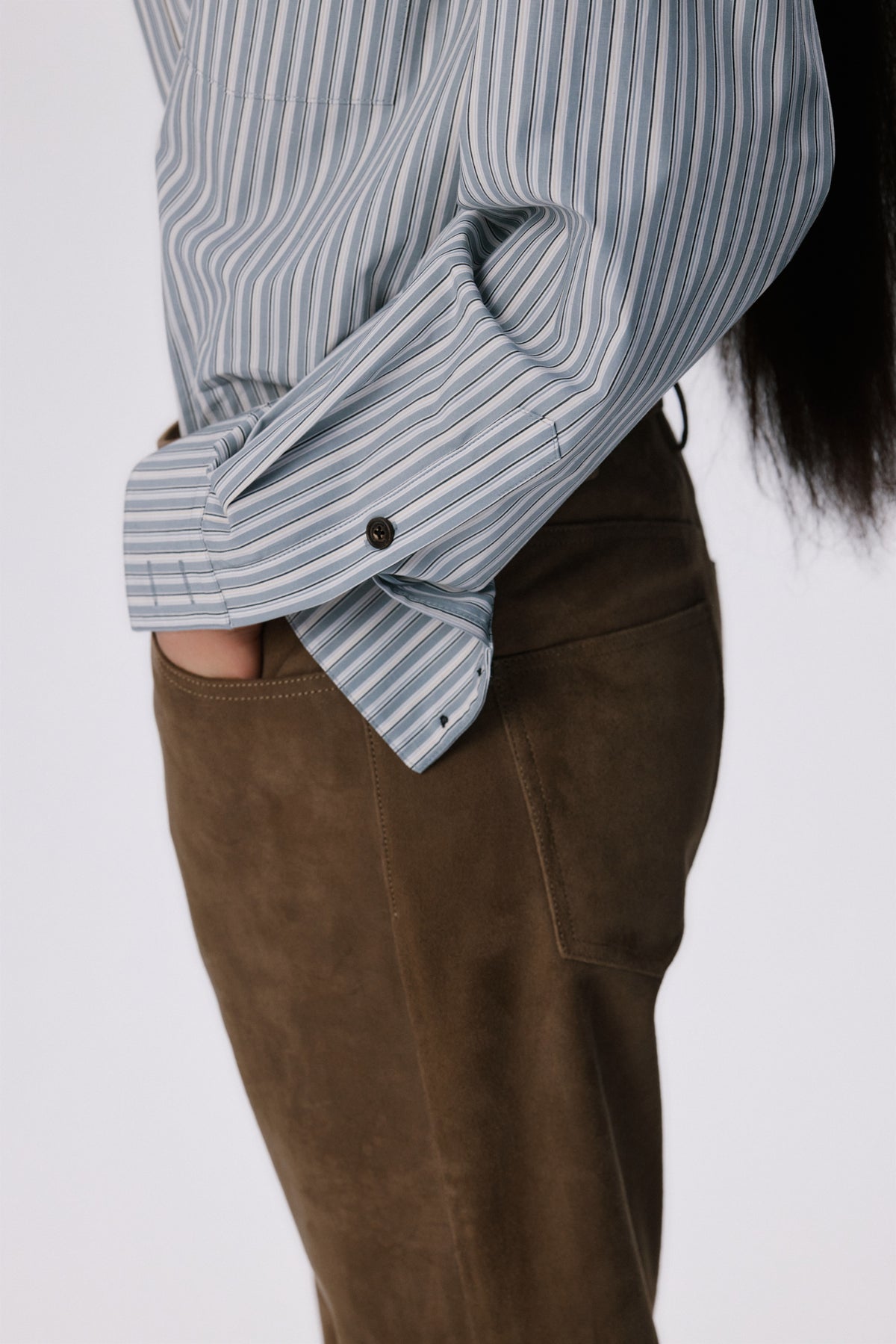 5 Pocket Straight Pants | Suede – Tobacco