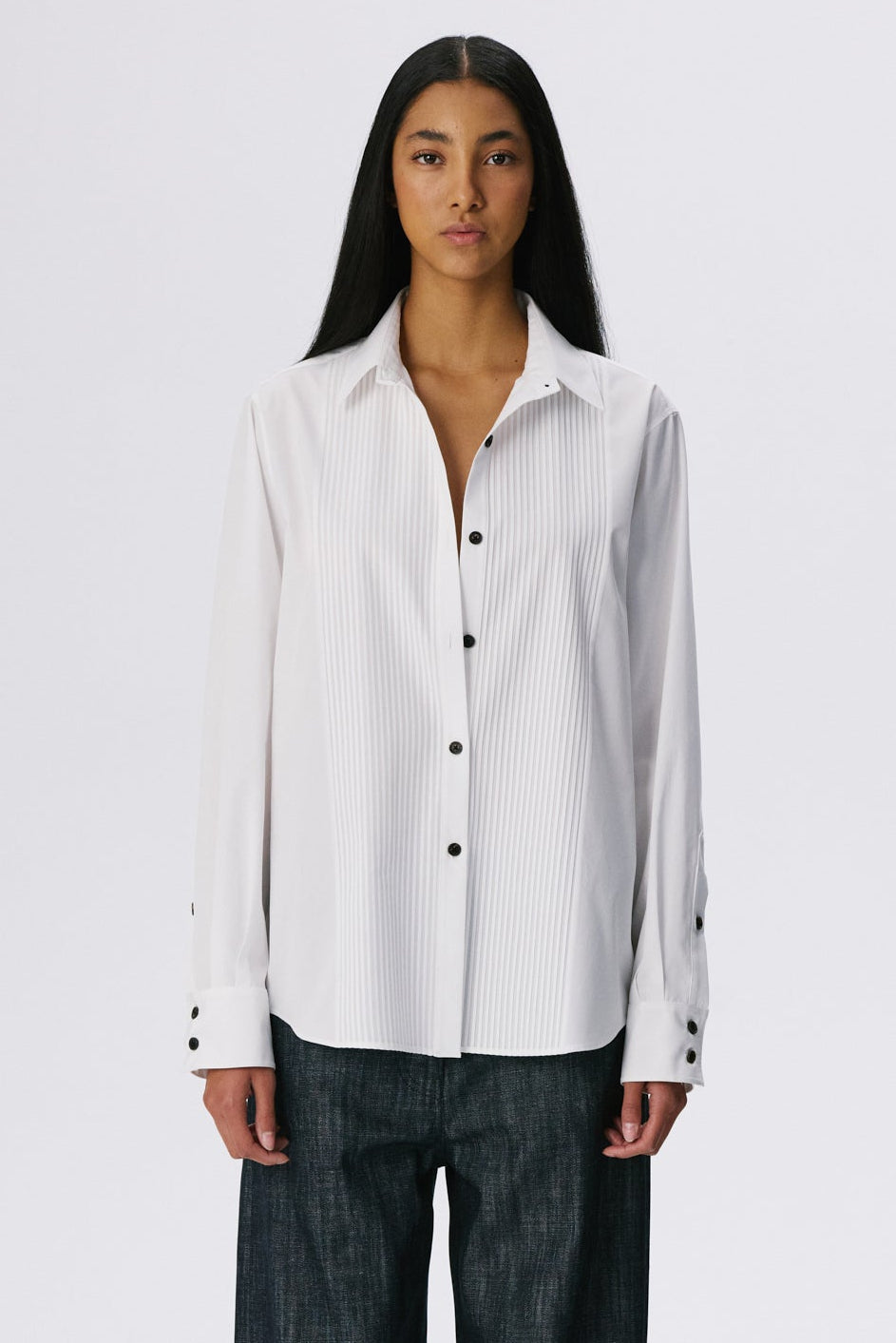 Daily Tux Shirt | Cotton Poplin – White