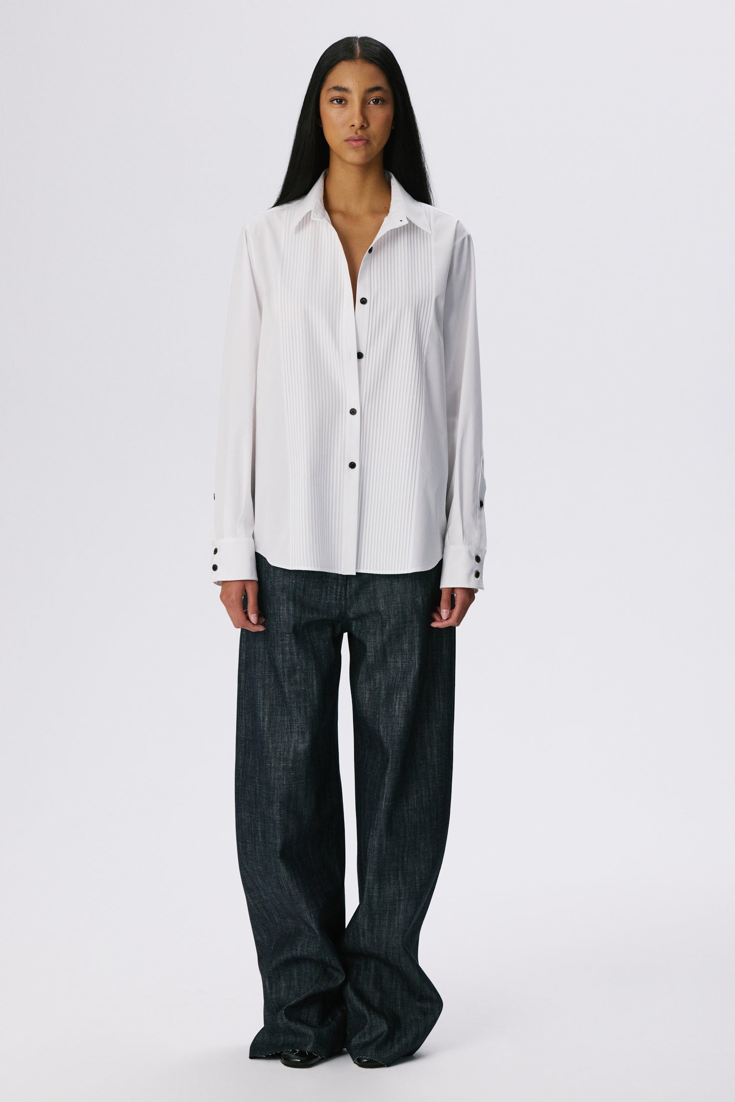 Daily Tux Shirt | Cotton Poplin – White