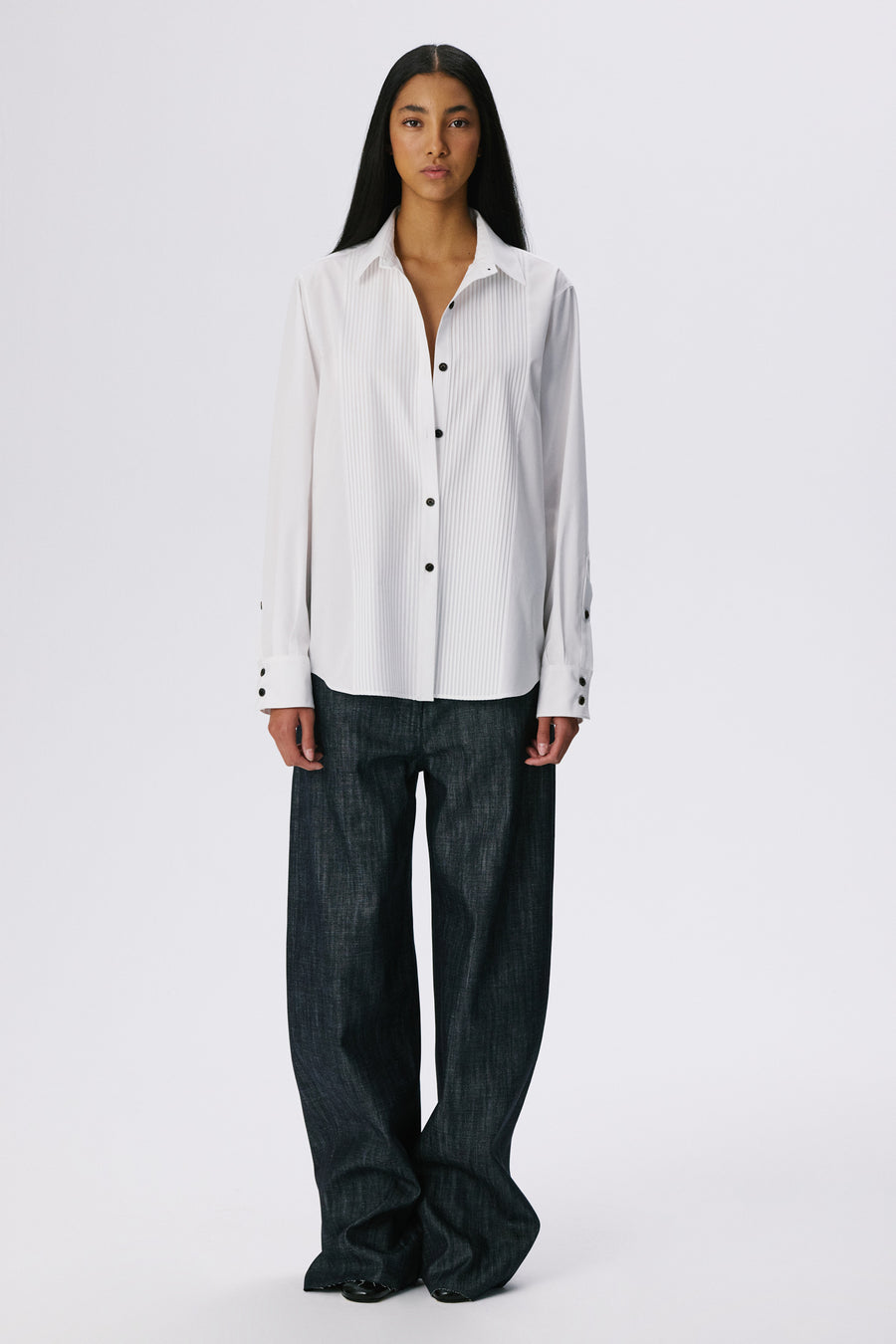 Daily Tux Shirt | Cotton Poplin – White