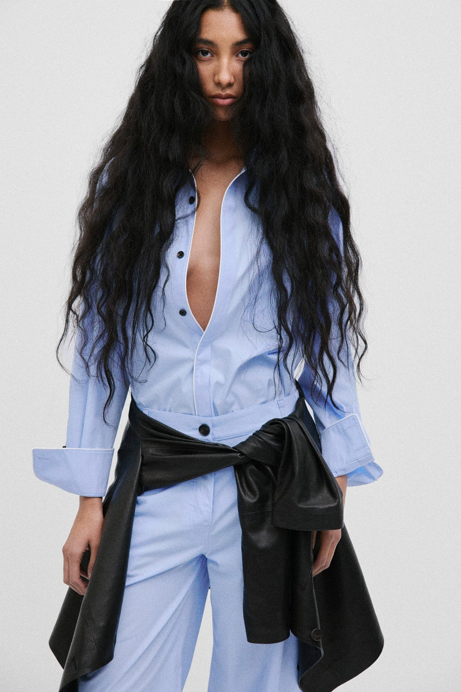 Tailored Shirt | Cotton Poplin – Light Blue