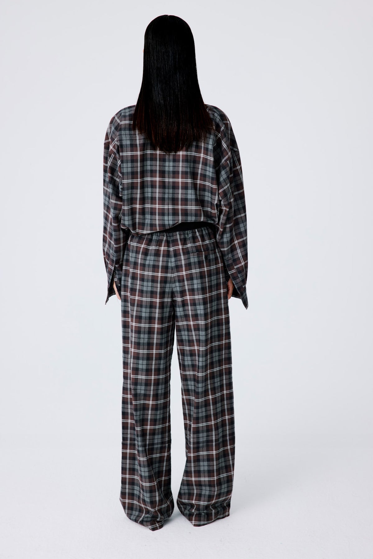 Lounge Pants | Plaid Flannel – Dark Brown