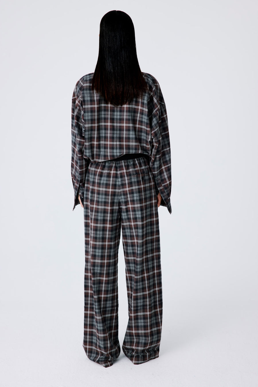 Lounge Pants | Plaid Flannel – Dark Brown
