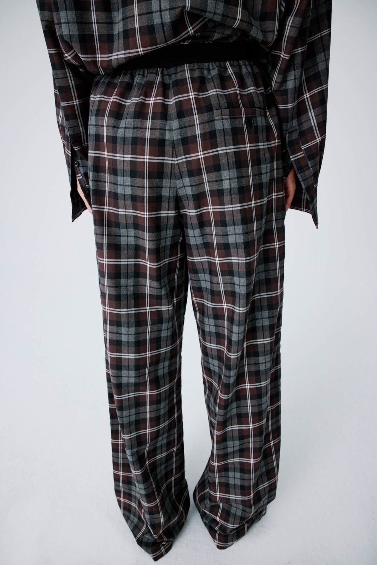 Lounge Pants | Plaid Flannel – Dark Brown