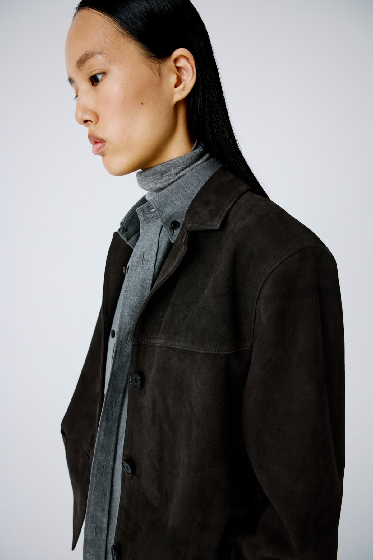 Suede Workwear Jacket | Burnt Oak