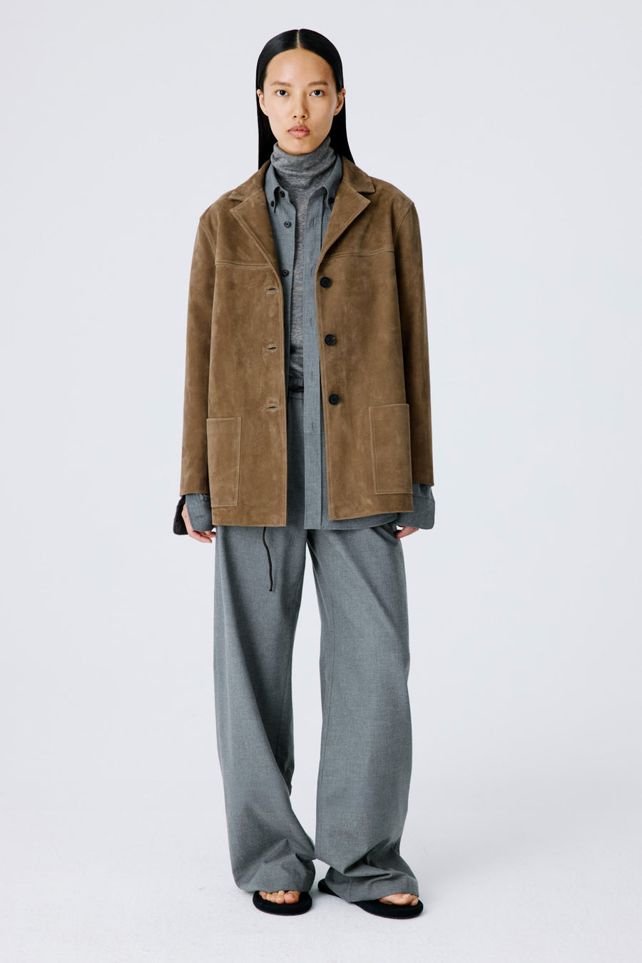 Suede Workwear Jacket | Tobacco