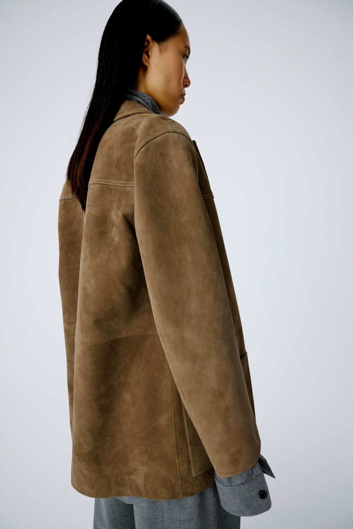 Suede Workwear Jacket | Tobacco