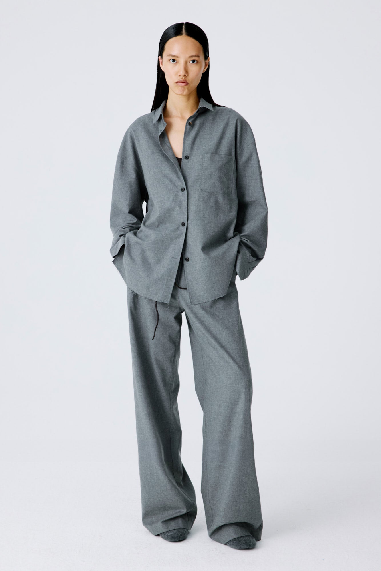 Flannel Lounge Pants - Grey Melange