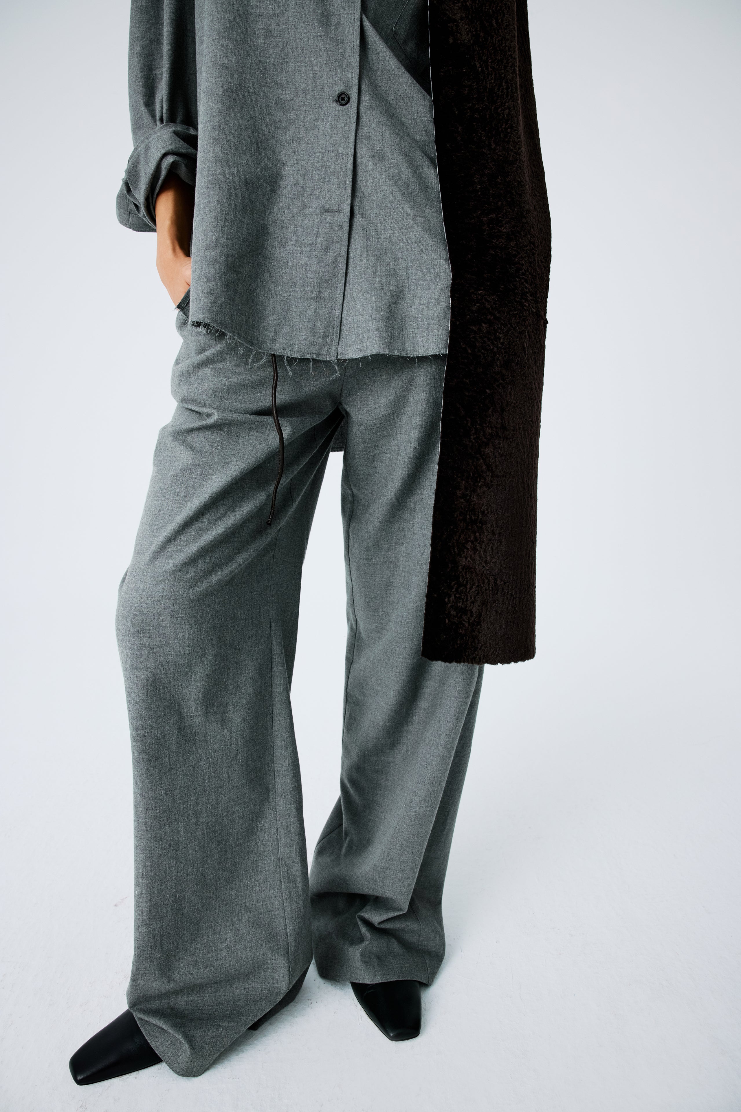 Flannel Lounge Pants - Grey Melange