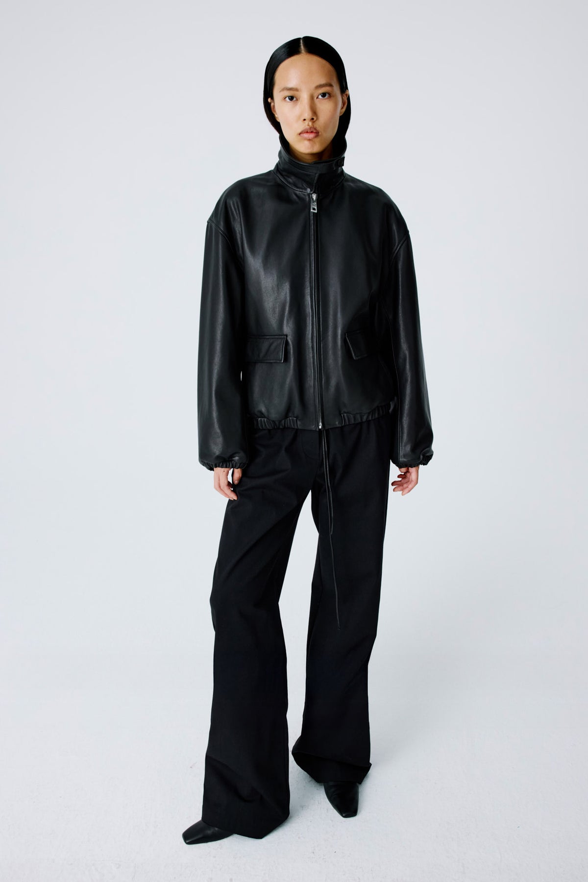 Drift Jacket | Leather – Black