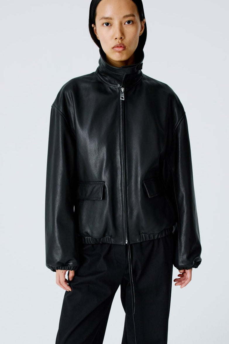 Drift Leather Jacket - Black