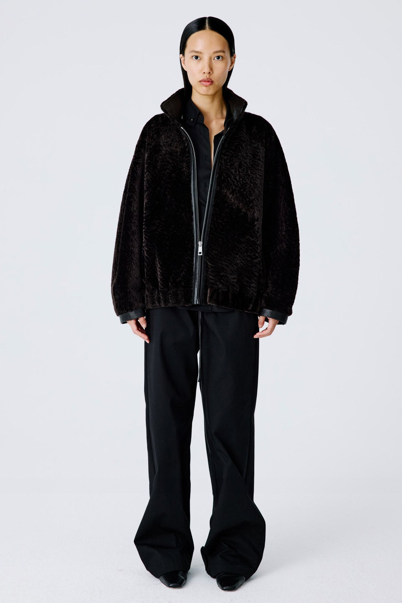 Whisper Outer Shearling Jacket - Dark Chocolate