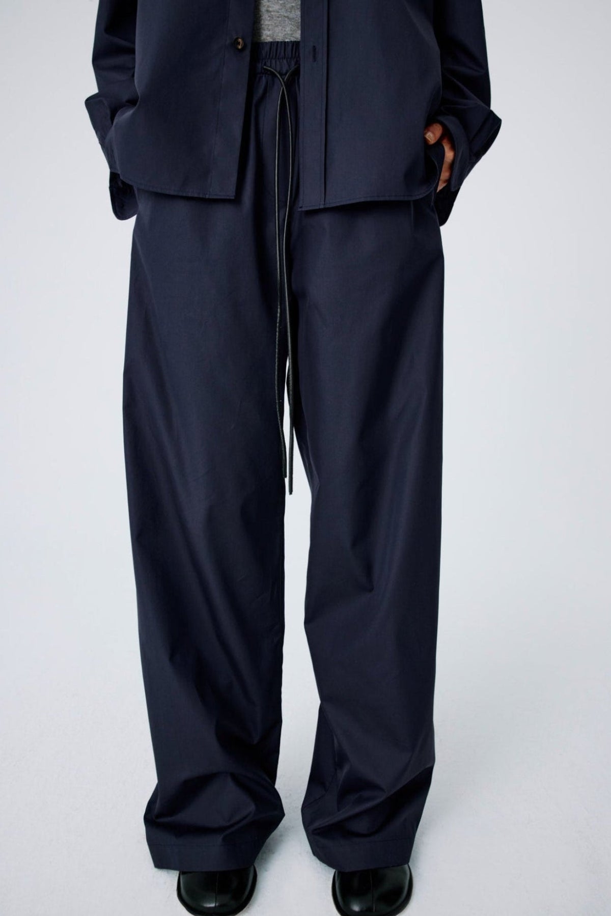 Lounge Pants | Cotton Poplin – Navy