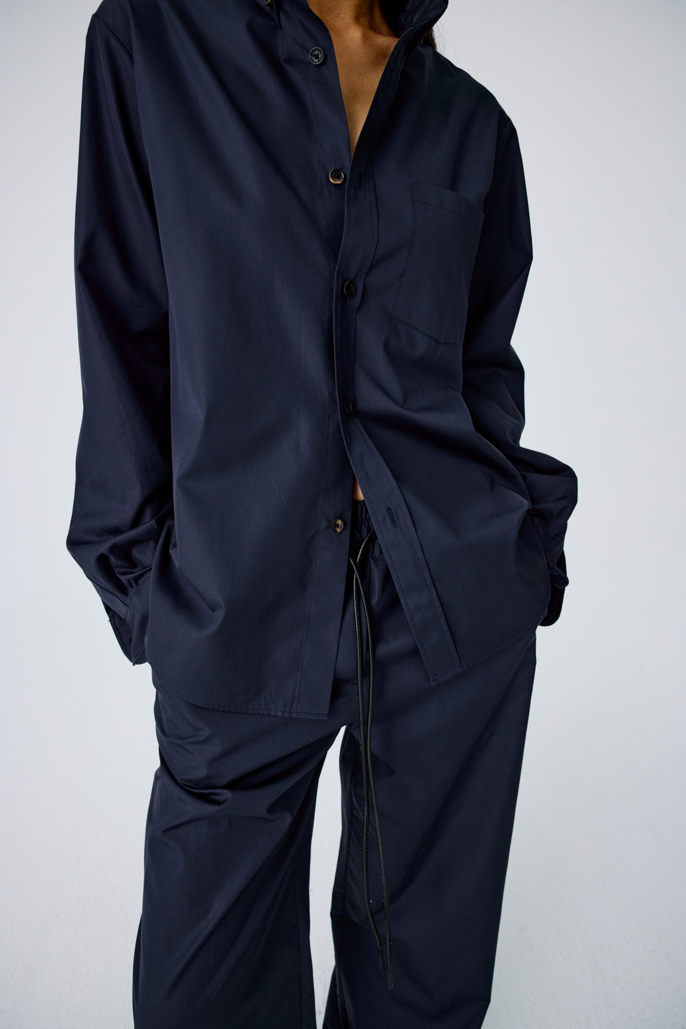 Divine Shirt Organic Cotton Poplin - Navy