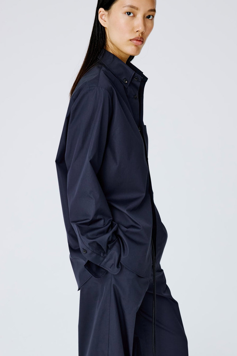 Divine Shirt Organic Cotton Poplin - Navy