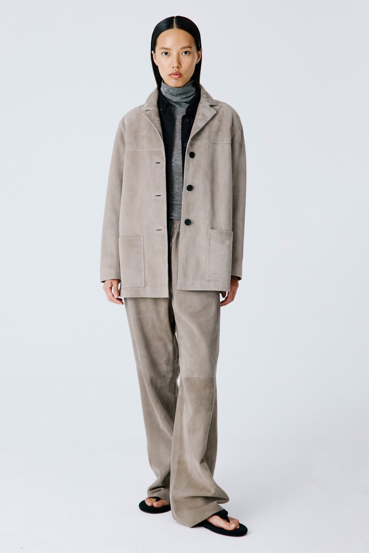 Suede Workwear Jacket | Bamboo Beige