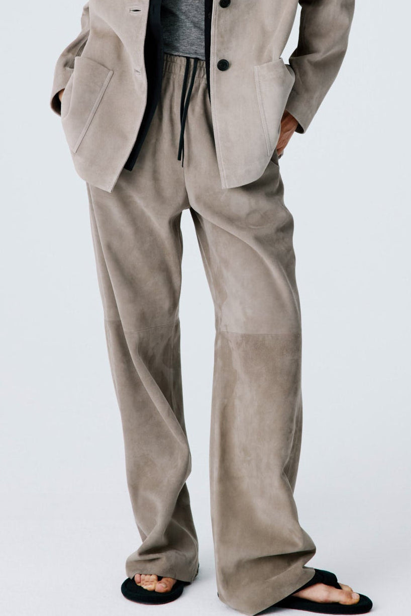 Lounge Pants II | Suede – Bamboo Beige