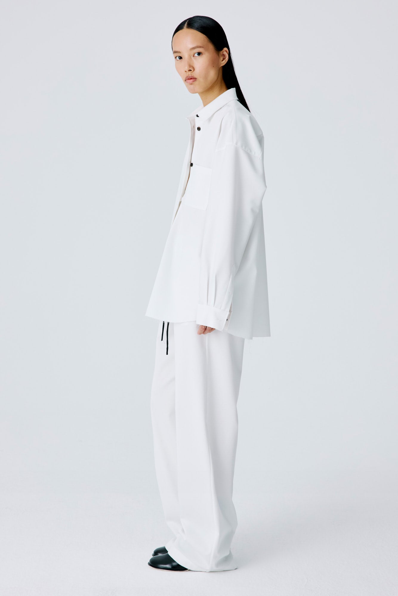 Lounge Pants In Lightweight Cotton Twill - White