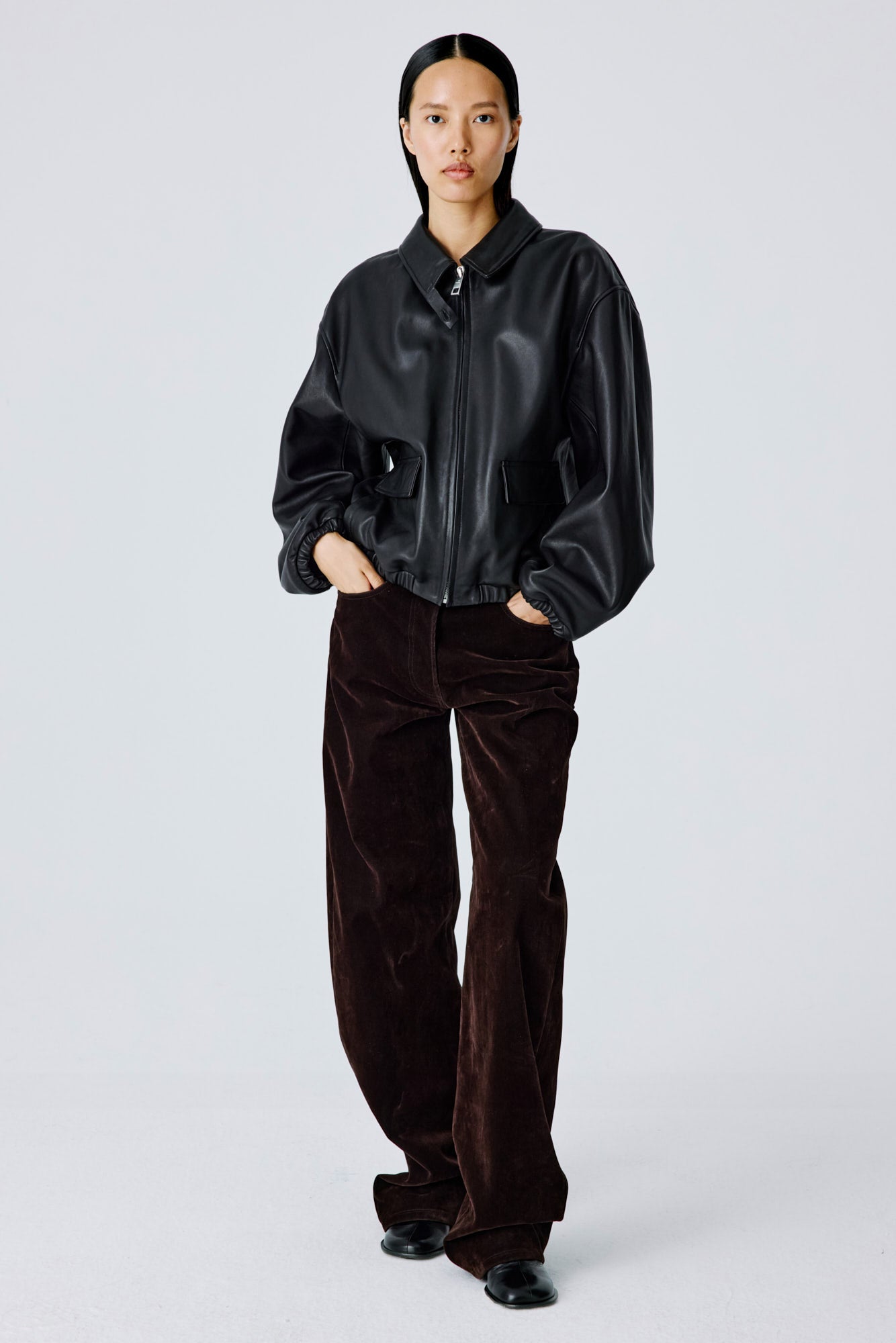 Drift Leather Jacket - Black