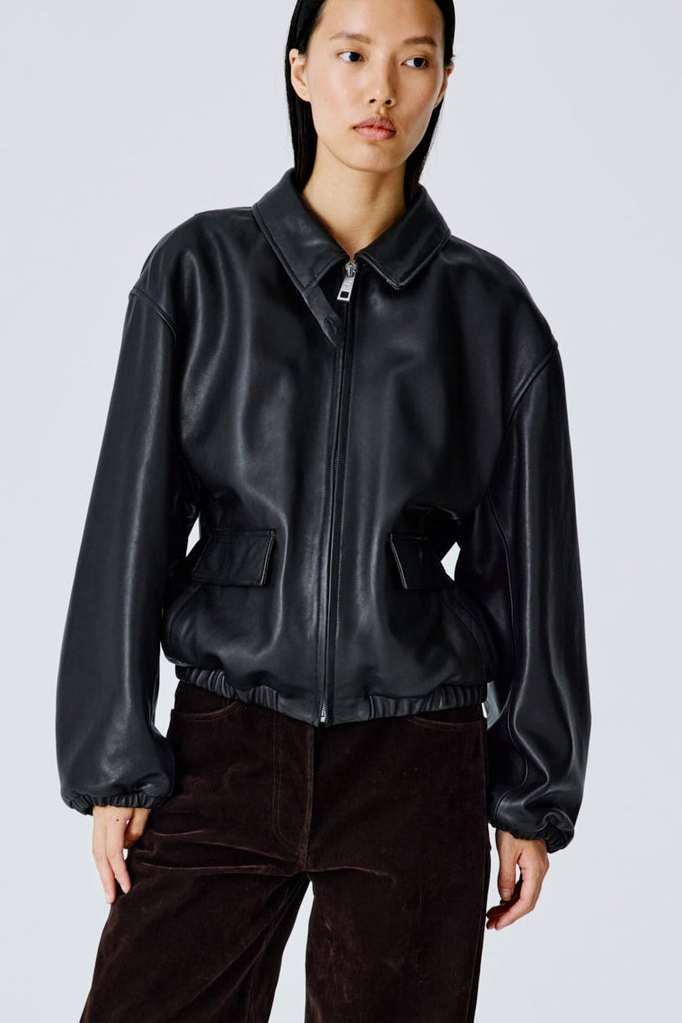 Drift Jacket | Leather – Black