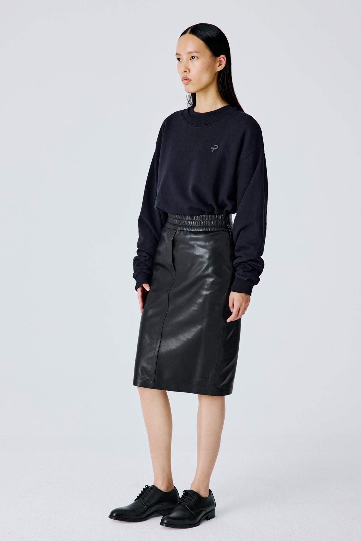 Lounge Skirt | Leather - Black