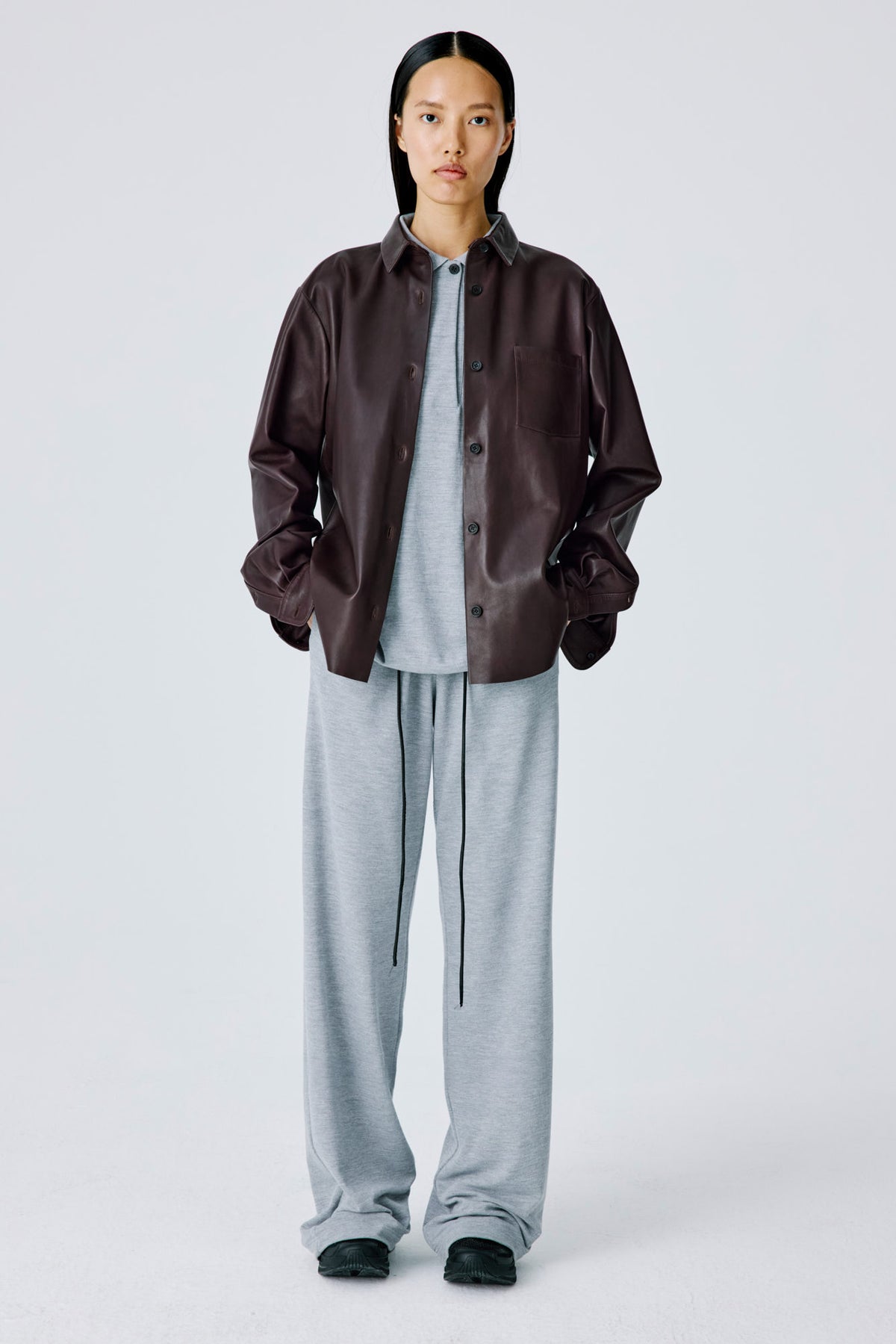 Lounge Pants | Cotton Piqué – Grey Melange