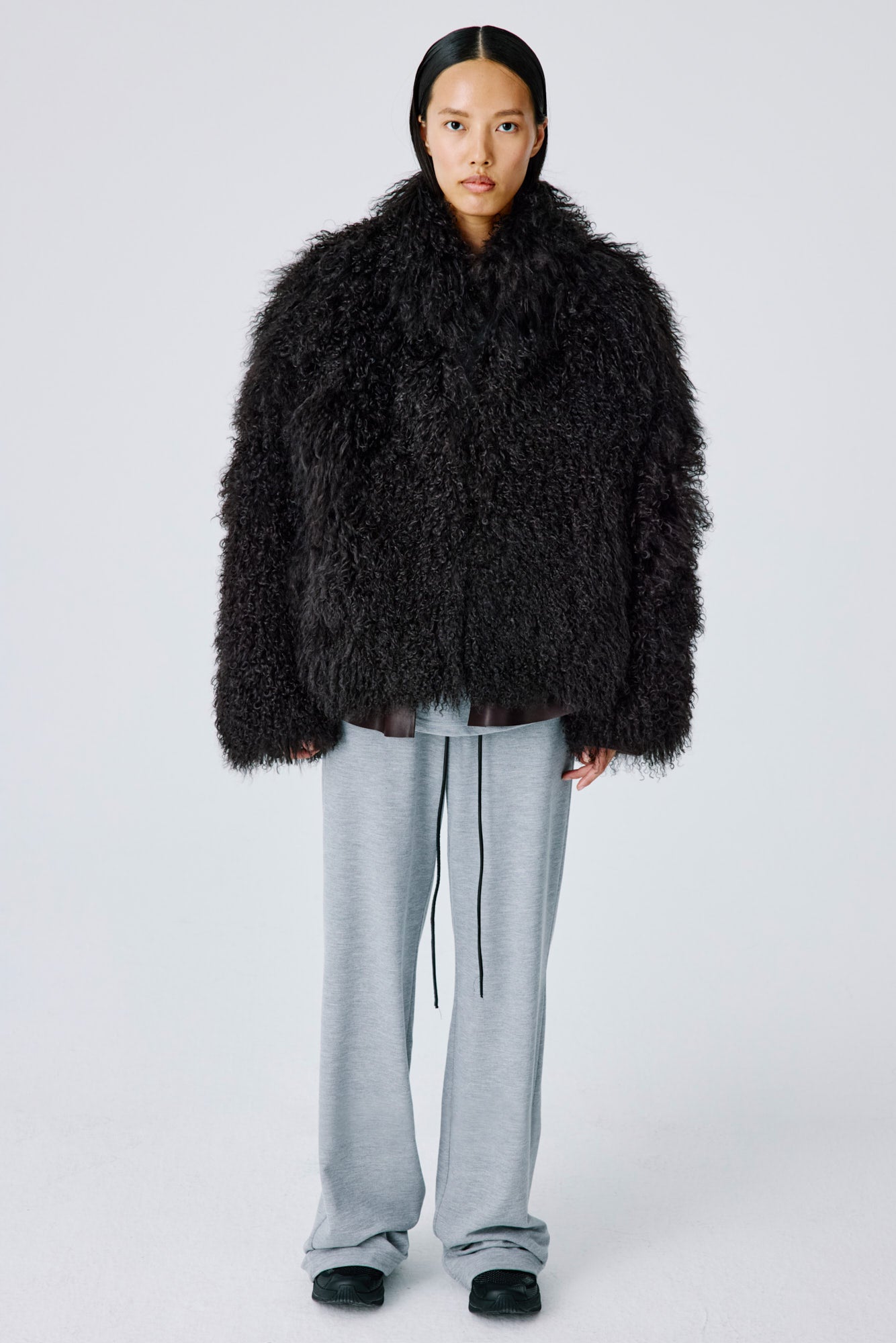 Shaggy Icon Mongolian Wool Coat - Dark Chocolate