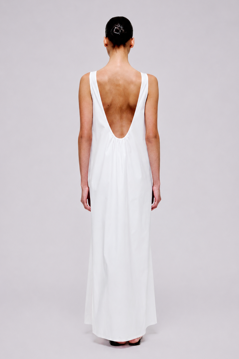 Silent Escape Dress | Cotton Poplin – White