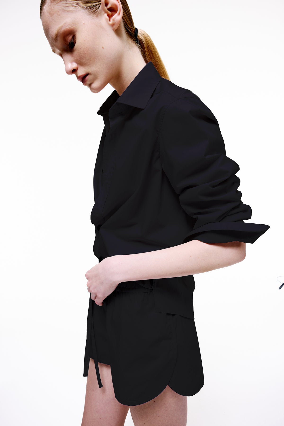 Speed Up Shorts | Cotton Poplin – Black
