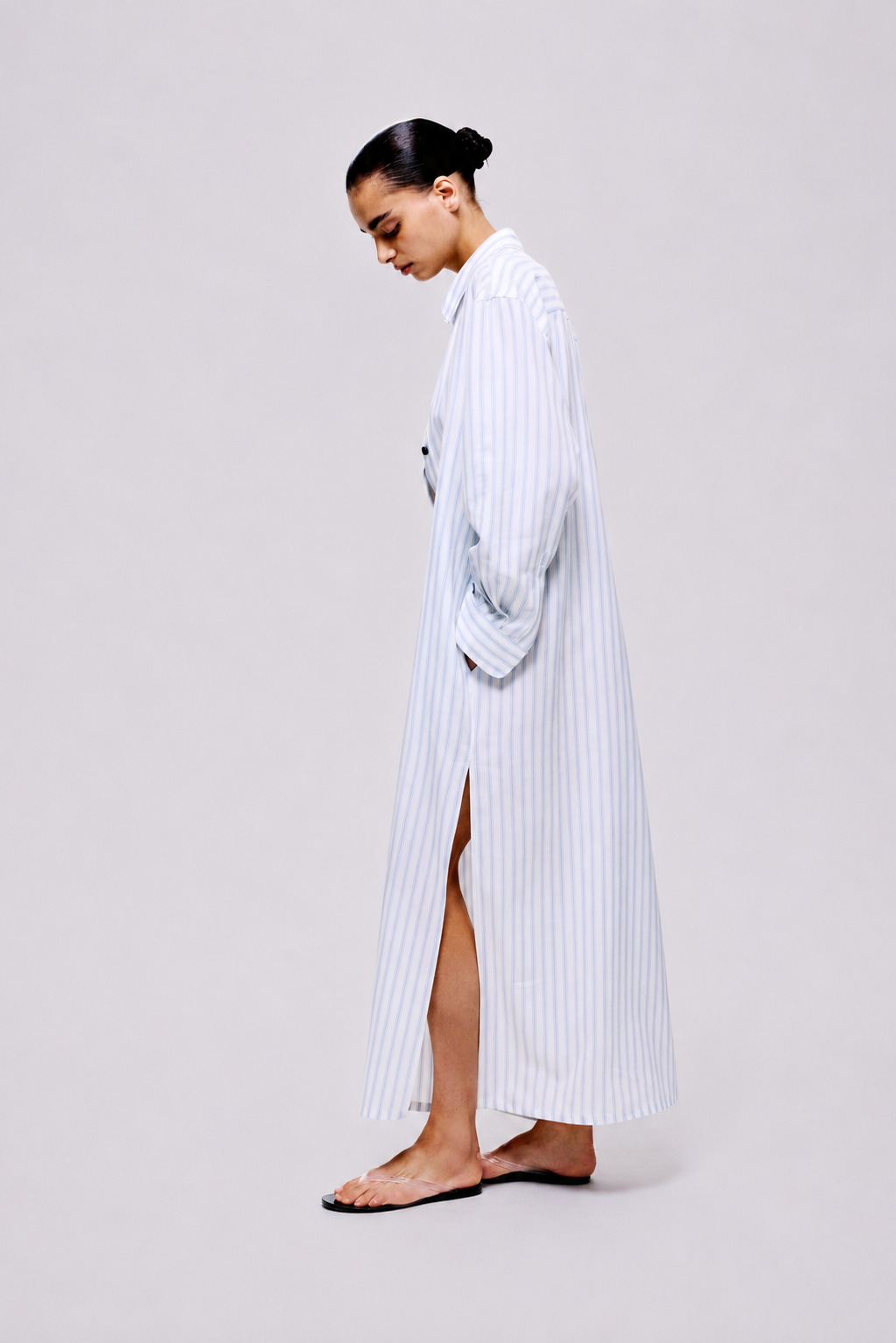 Breeze Dress | Grey Stripes