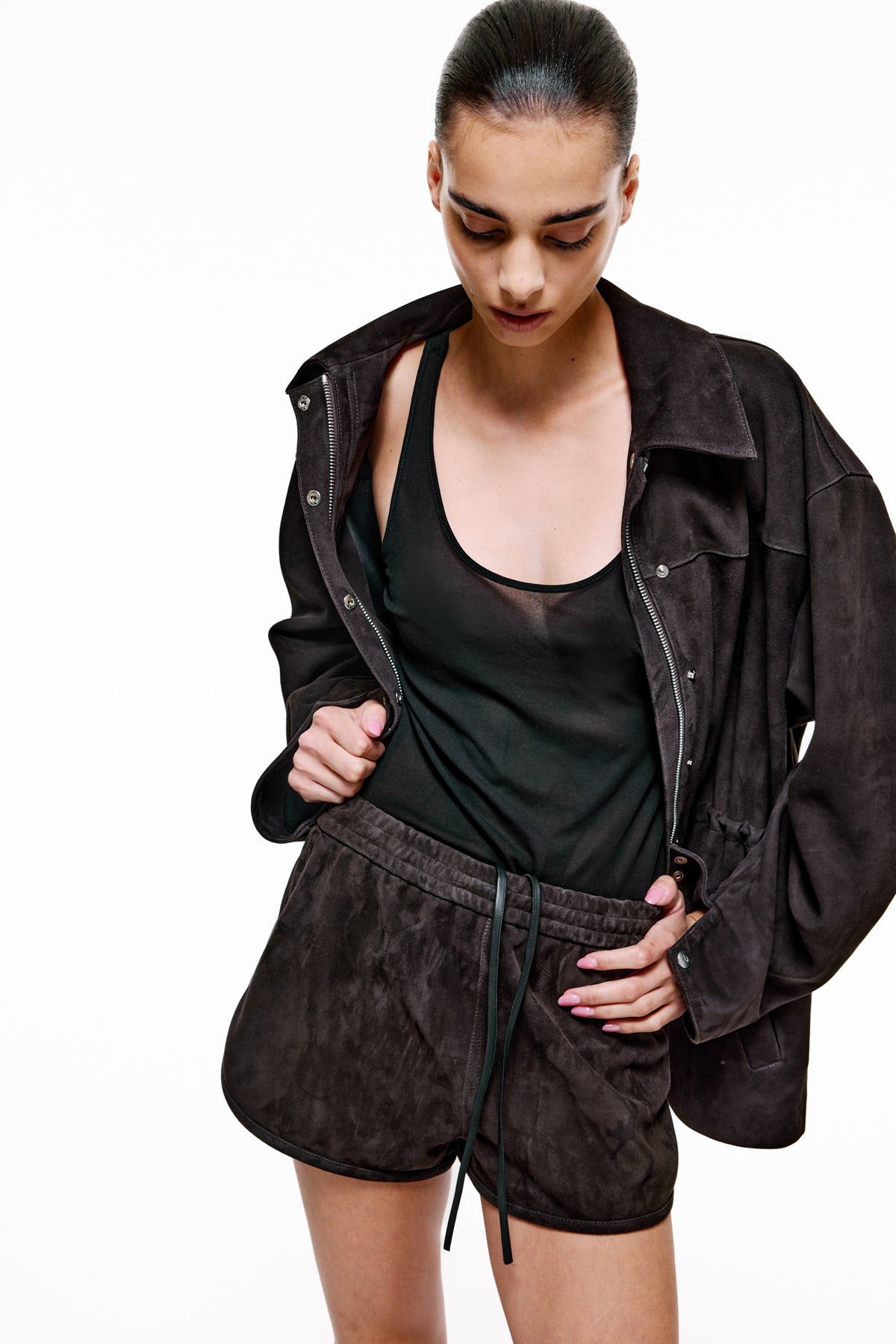Speed Up Shorts | Suede – Dark Chocolate