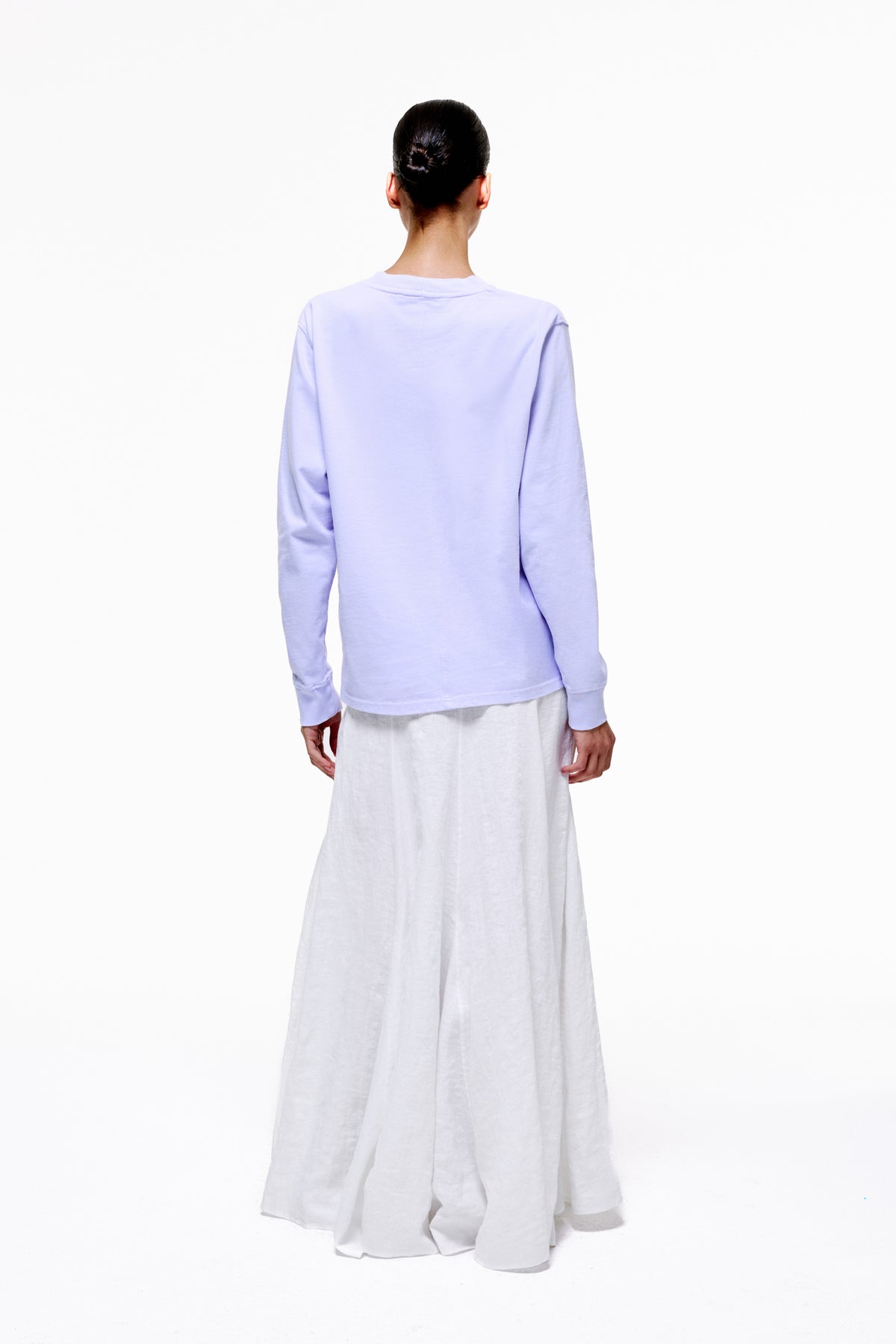 Typography Branded Long Sleeve T-Shirt - Lilac