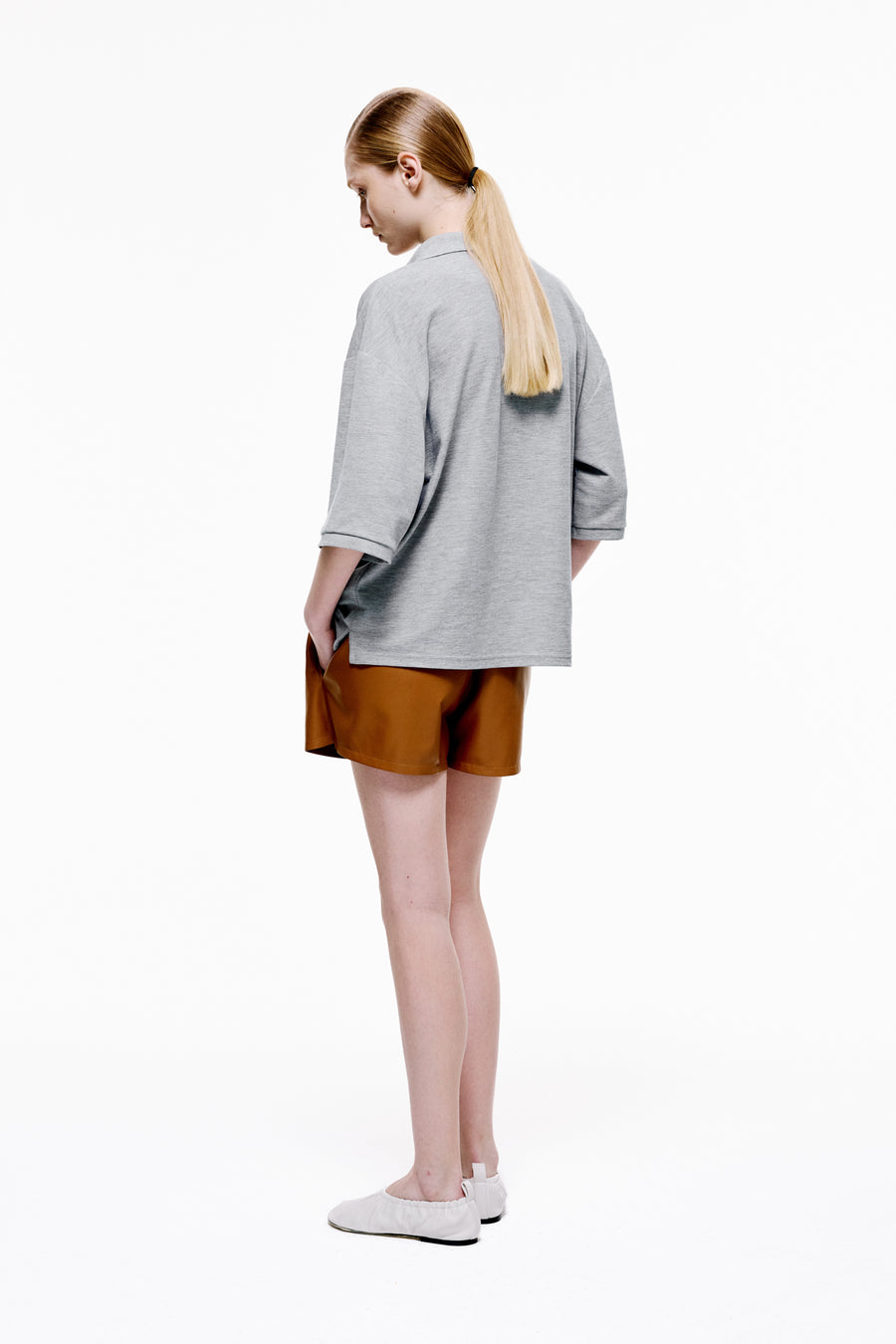 Polo Shirt | Cotton Piqué – Grey Melange
