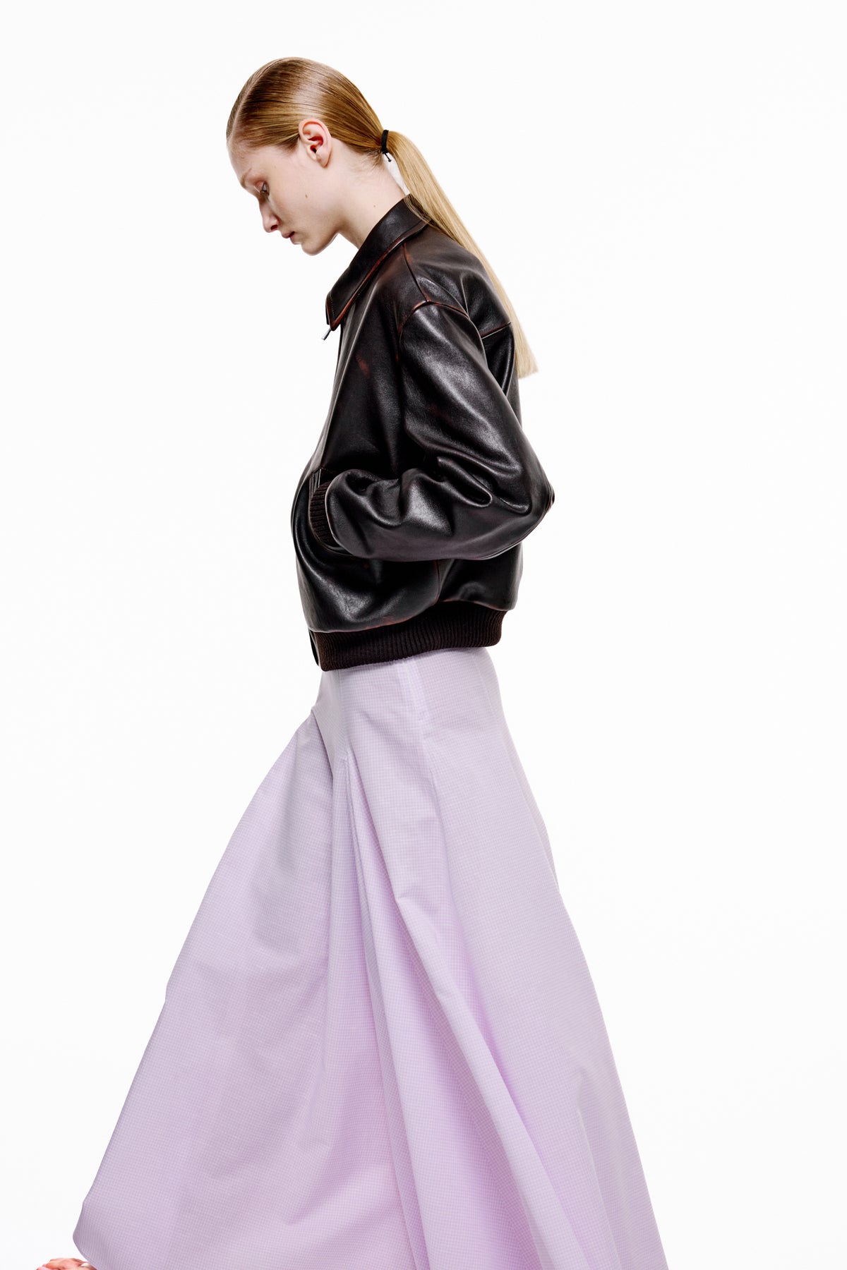 Leather Bomber - Black