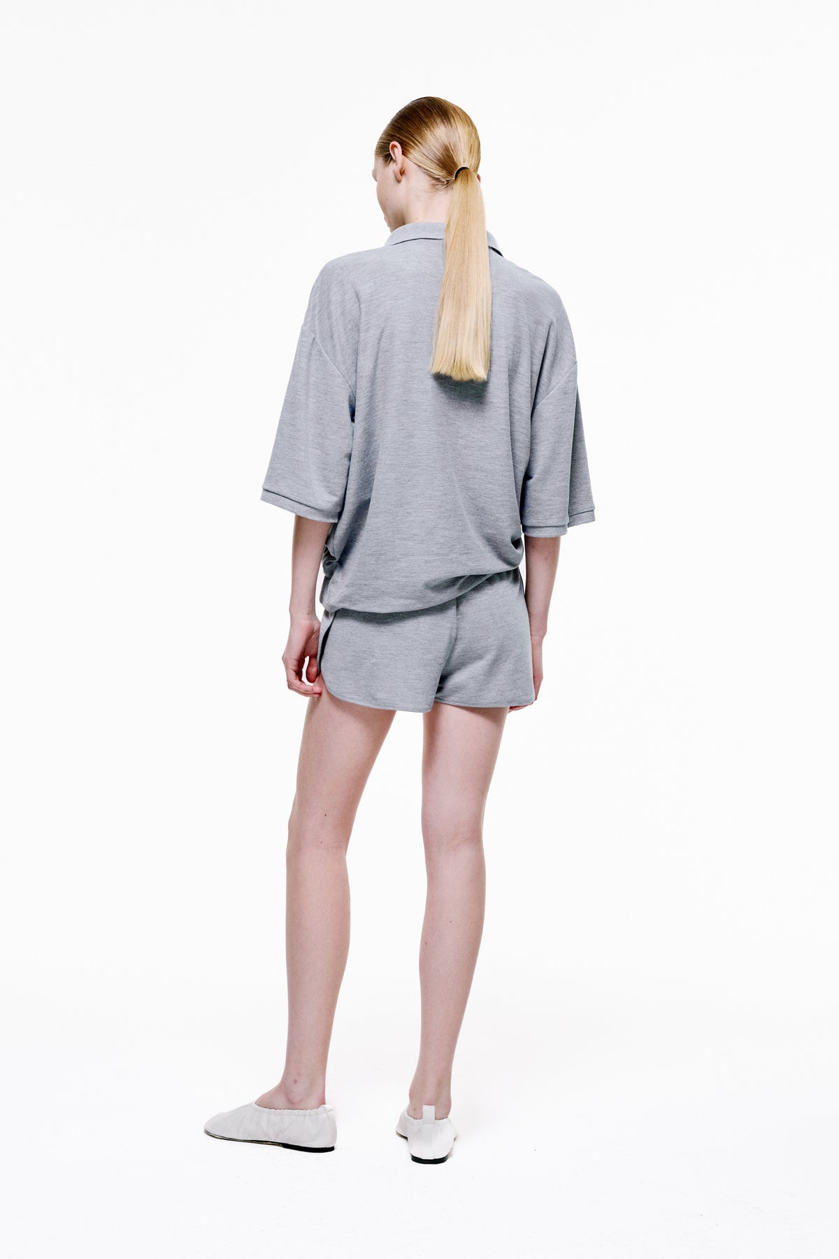 Speed Up Shorts | Cotton Piqué – Grey Melange