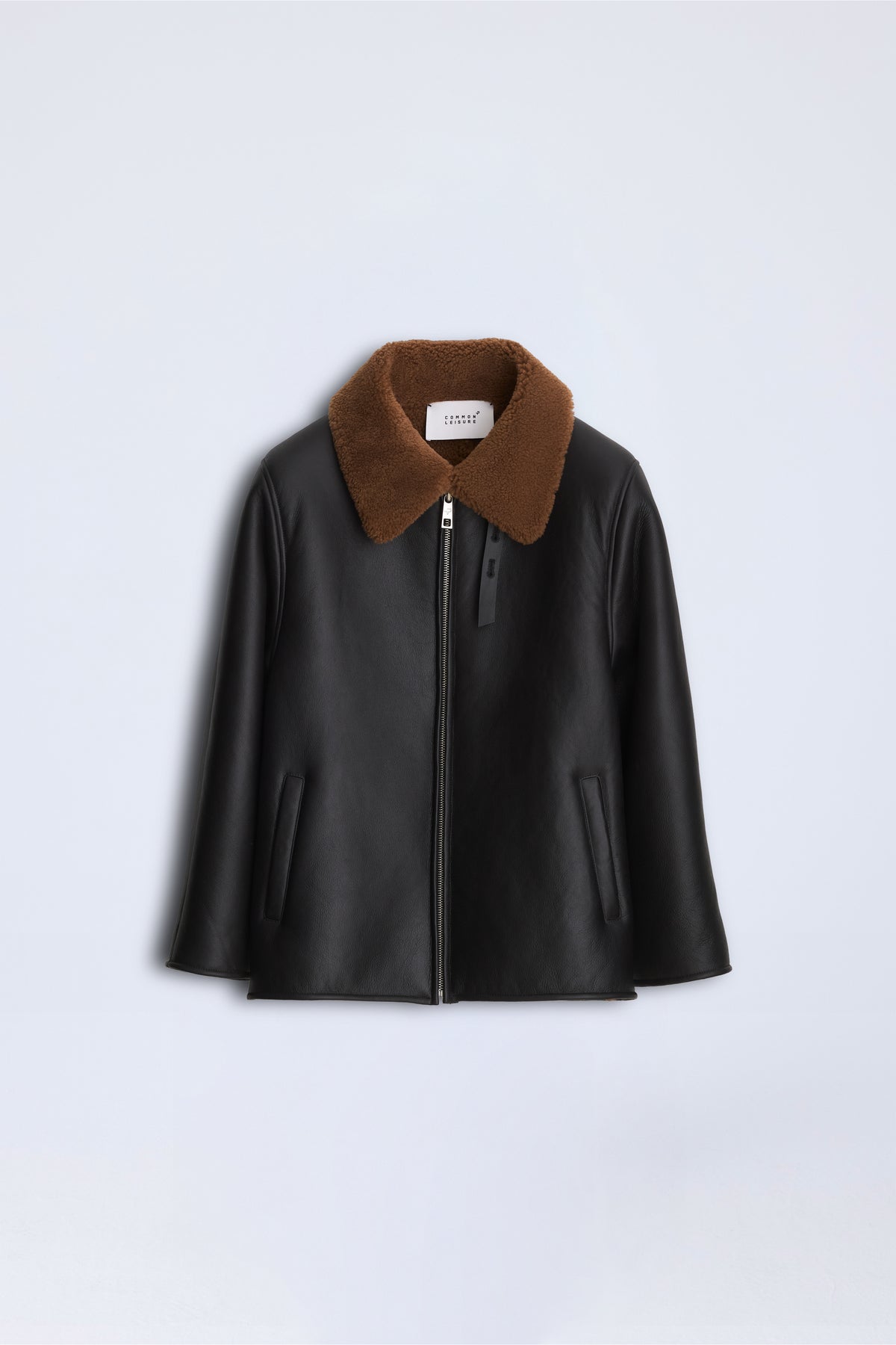 Scuba Midi Jacket | Semi-Curly Merino Shearling – Dark Chocolate/Tobacco