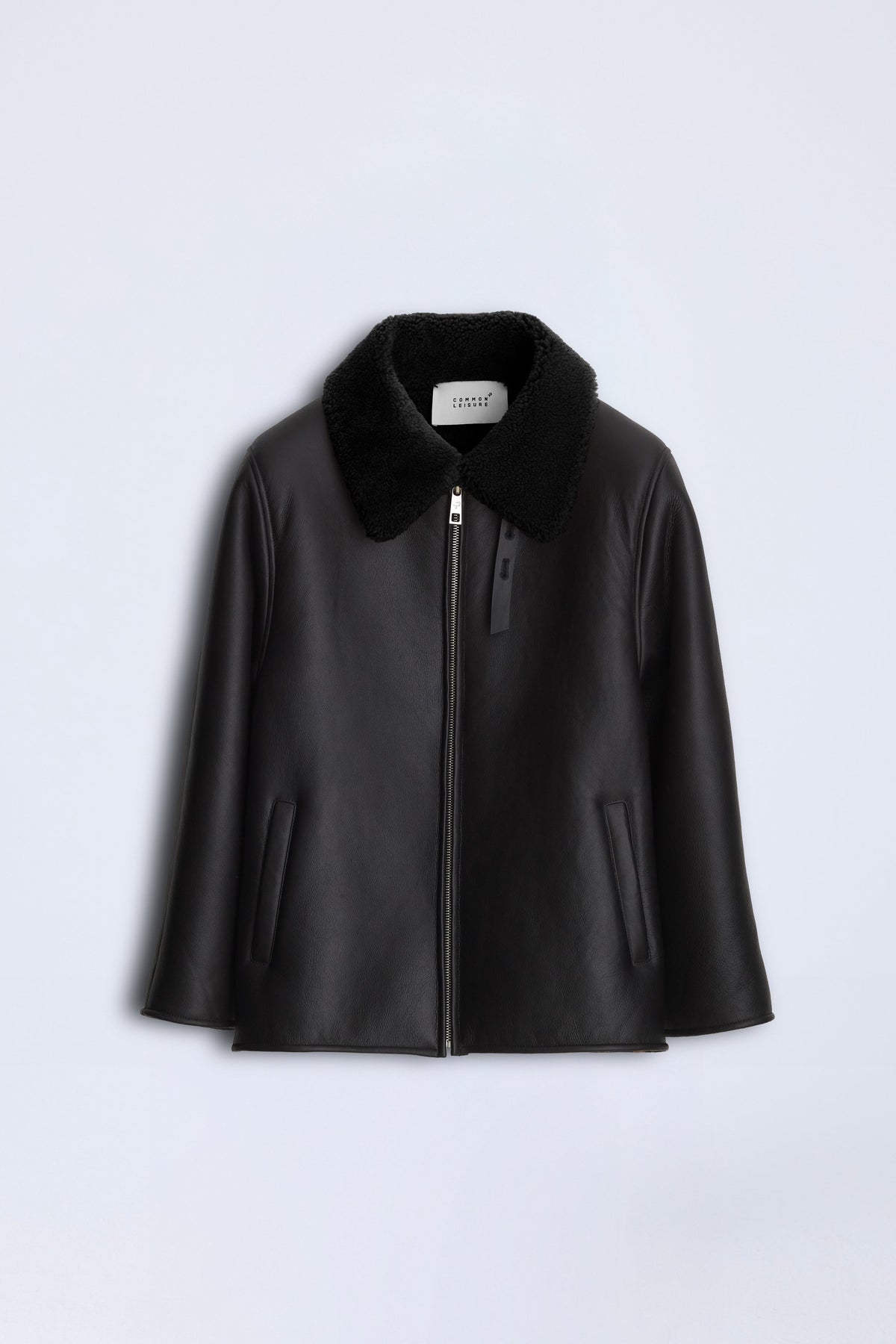 Scuba Midi Jacket | Semi-Curly Merino Shearling – Black/Black