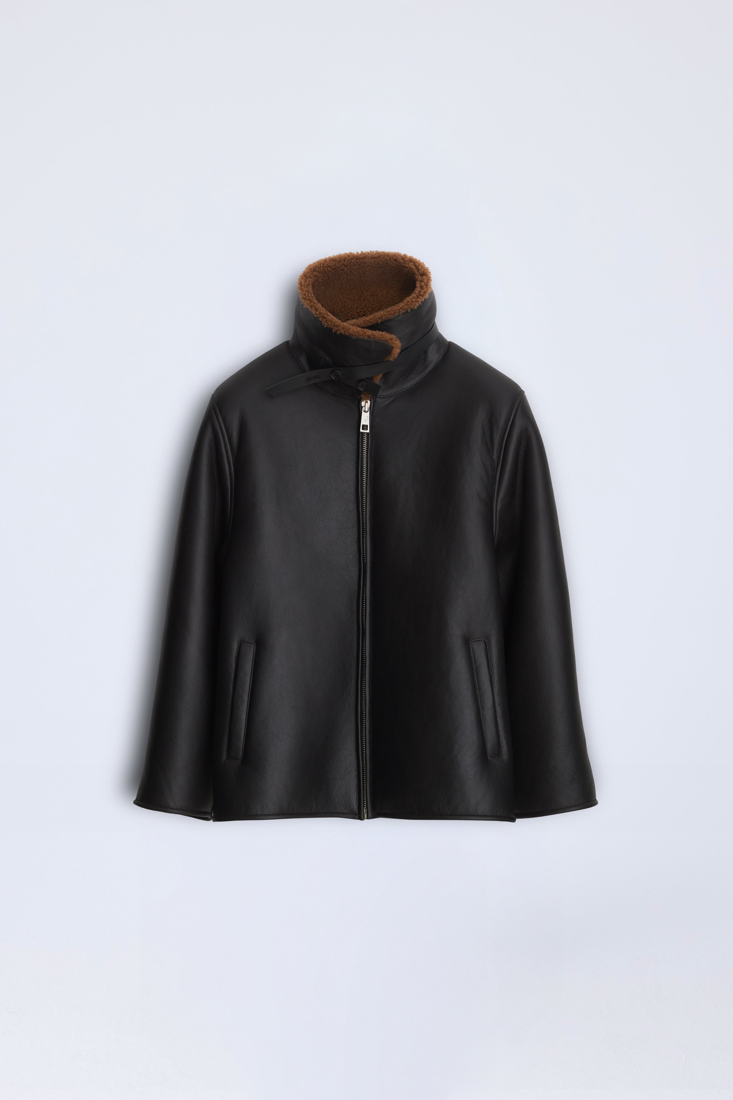 Scuba Midi Shearling Jacket - Dark Chocolate/Tobacco