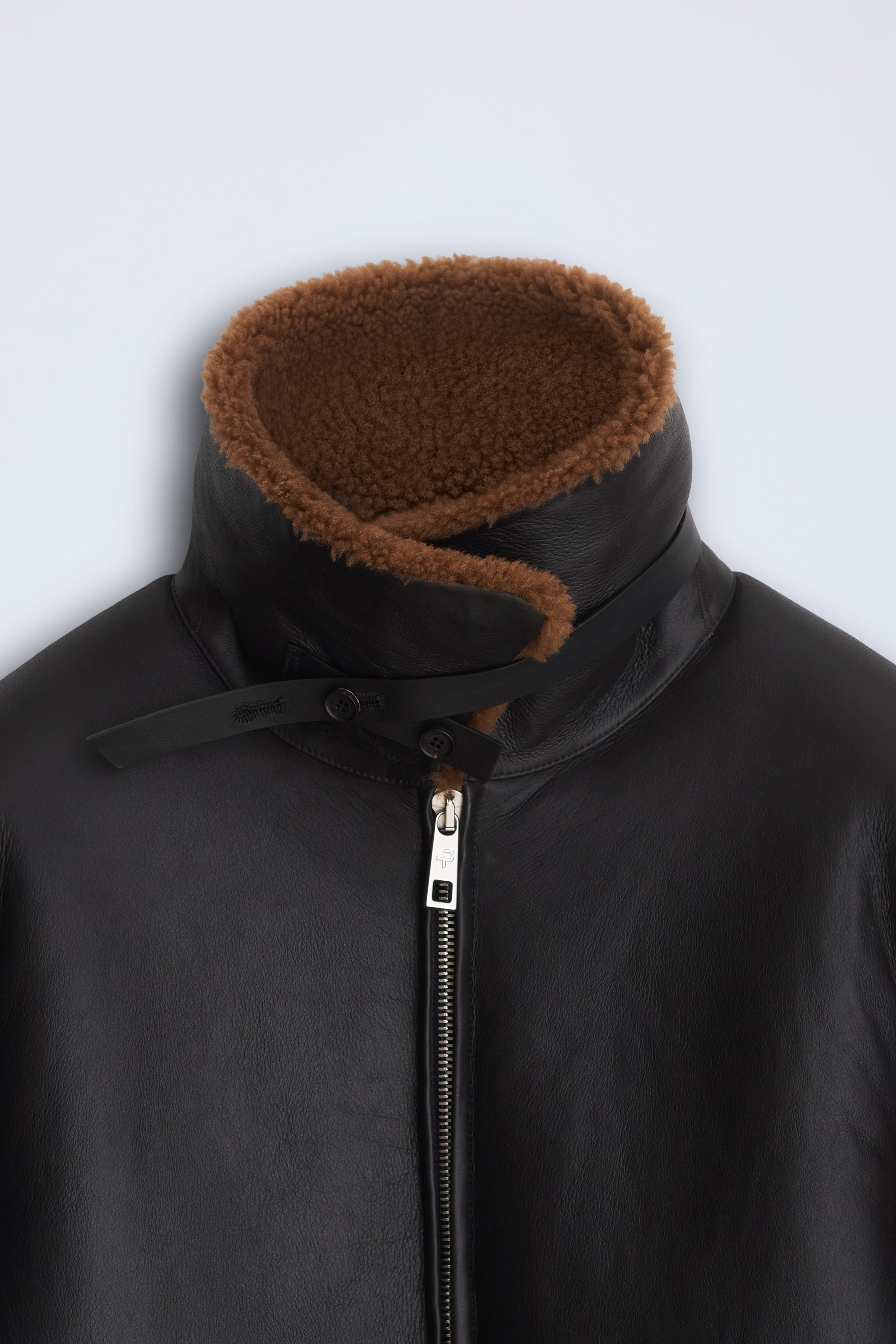 Scuba Midi Shearling Jacket - Dark Chocolate/Tobacco
