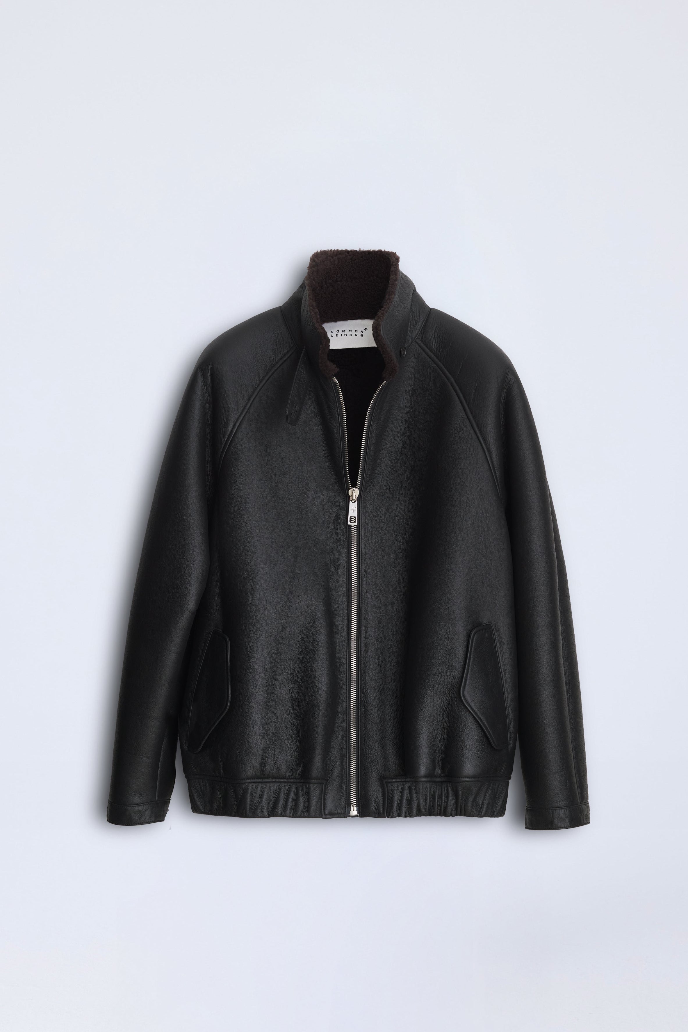 Whisper Shearling Jacket - Black/Burnt Oak