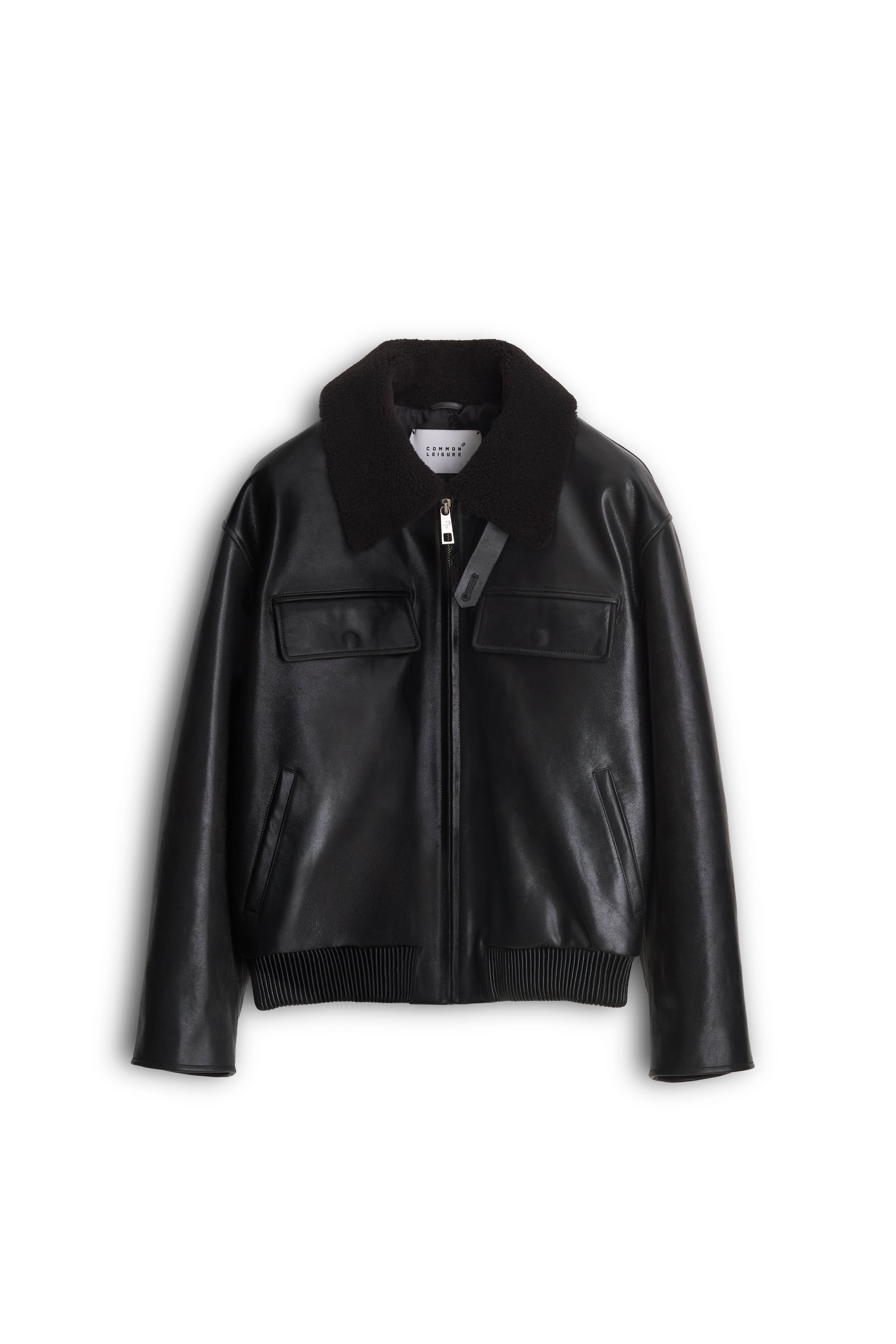 Love Pocketed Bomber Jacket - Black