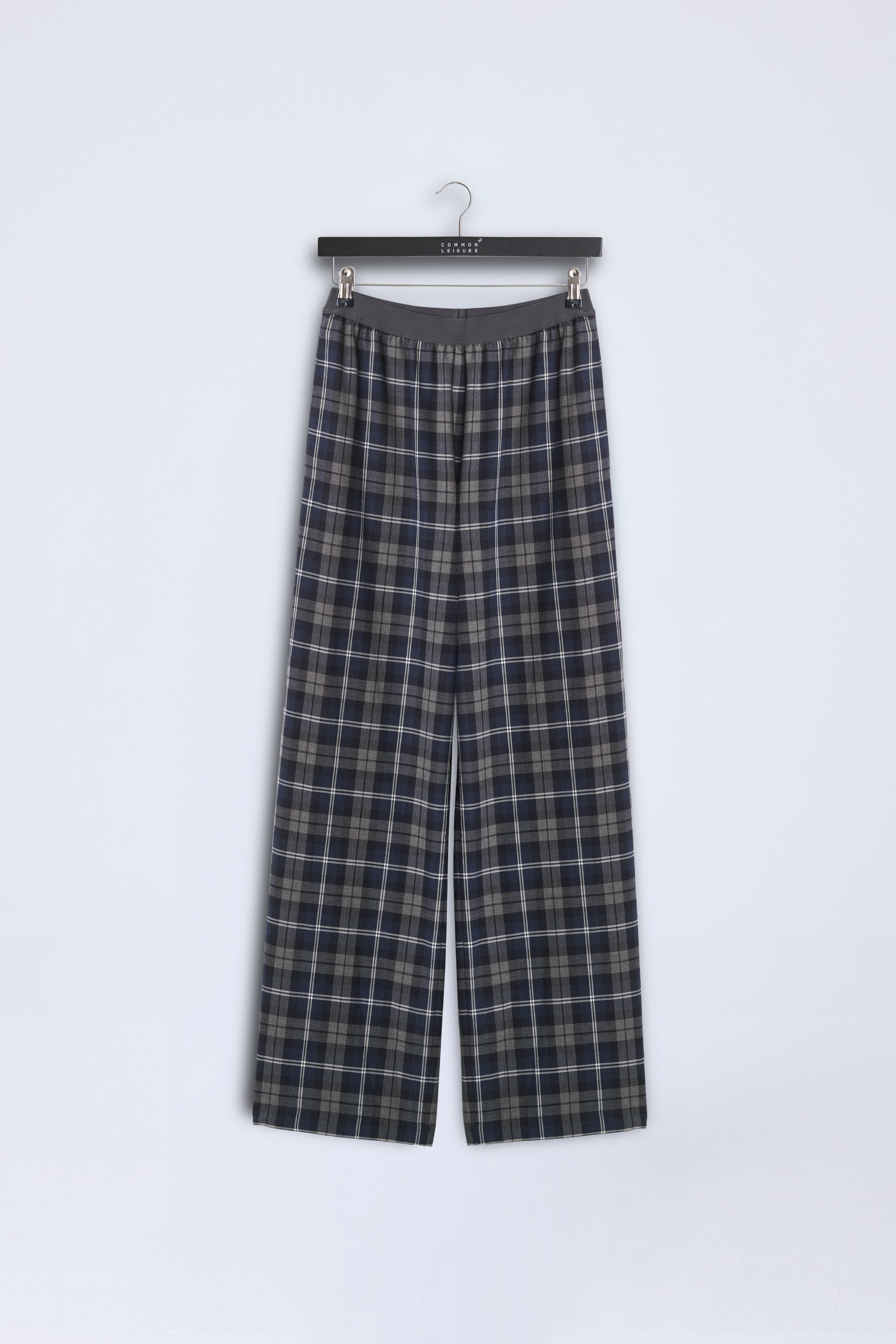 Lounge Pants In Plaid Flannel - Navy